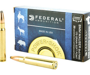 Federal Powershok 8mm Mauser 170gr Soft Point Ammunition 20rd
