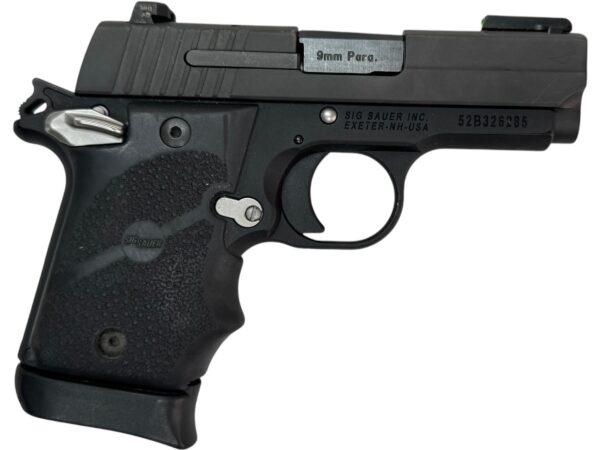 Sig Sauer P938 9mm 3" 7rd Black Rubber Grip - Image 3