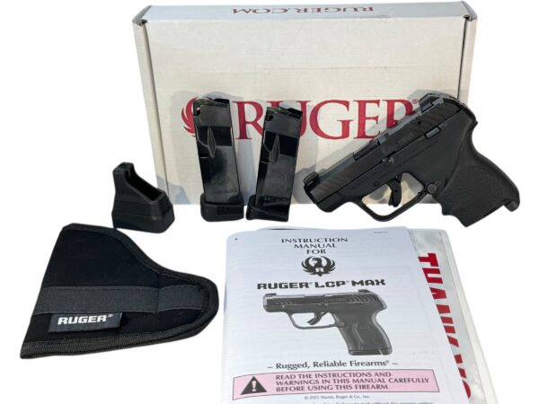 Ruger LCP MAX 380ACP 2.75" 10rd Black - OG Box Holster 2x Mags