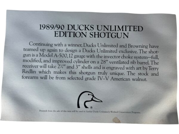 Browning A-500 Ducks Unlimited 1989 Wetlands 12ga 3" 28" - OG Case - Image 19