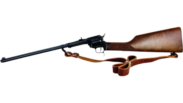 Heritage Rancher 22LR 16" 6rd Black - Original Box Leather Shoulder Strap - Image 2